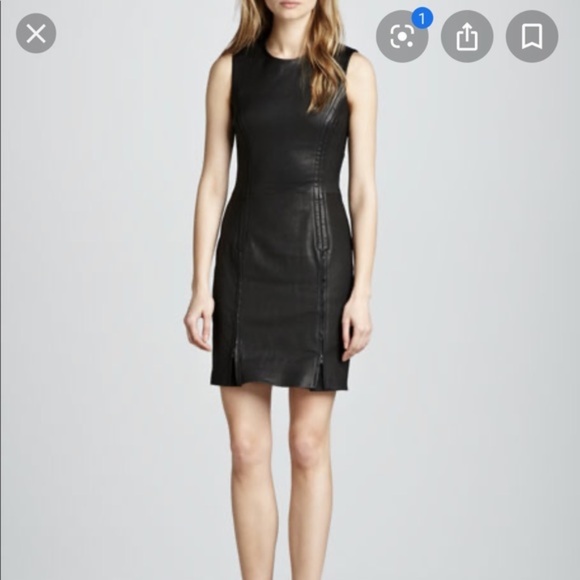 THEORY BURGUNDY LAMB LEATHER FRAYLAN DRESS ZIPPERS EUC - Picture 3 of 14